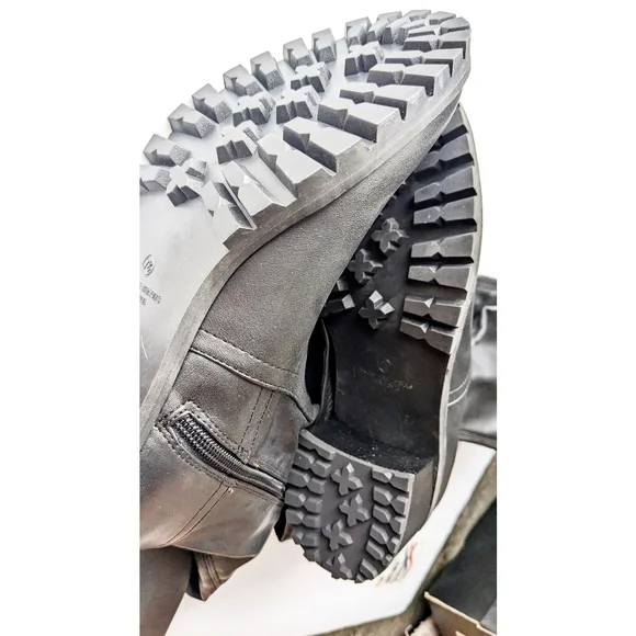 Over The Knee OTK Black Pleather Vegan Faux Leather Boots Lulu's - Picture 3 of 3